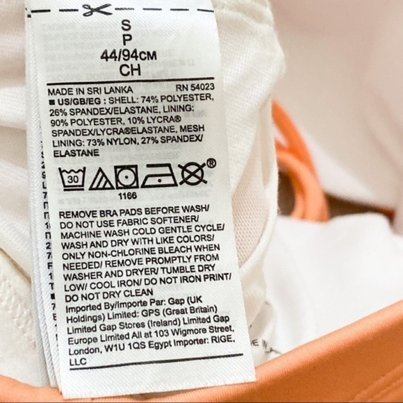 Gap coral criss cross back padded sports bra - Picture 4 of 6